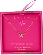 Leith Let Yourself Be You Bubble Initial Pendant Necklace