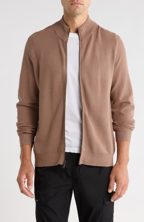 Full Zip Jersey Sweater