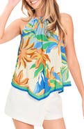 FLYING TOMATO Floral Printed Halter Top