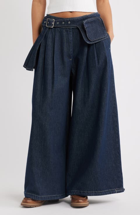 Mavi Pleated High Waist Wide Leg Balloon Jeans