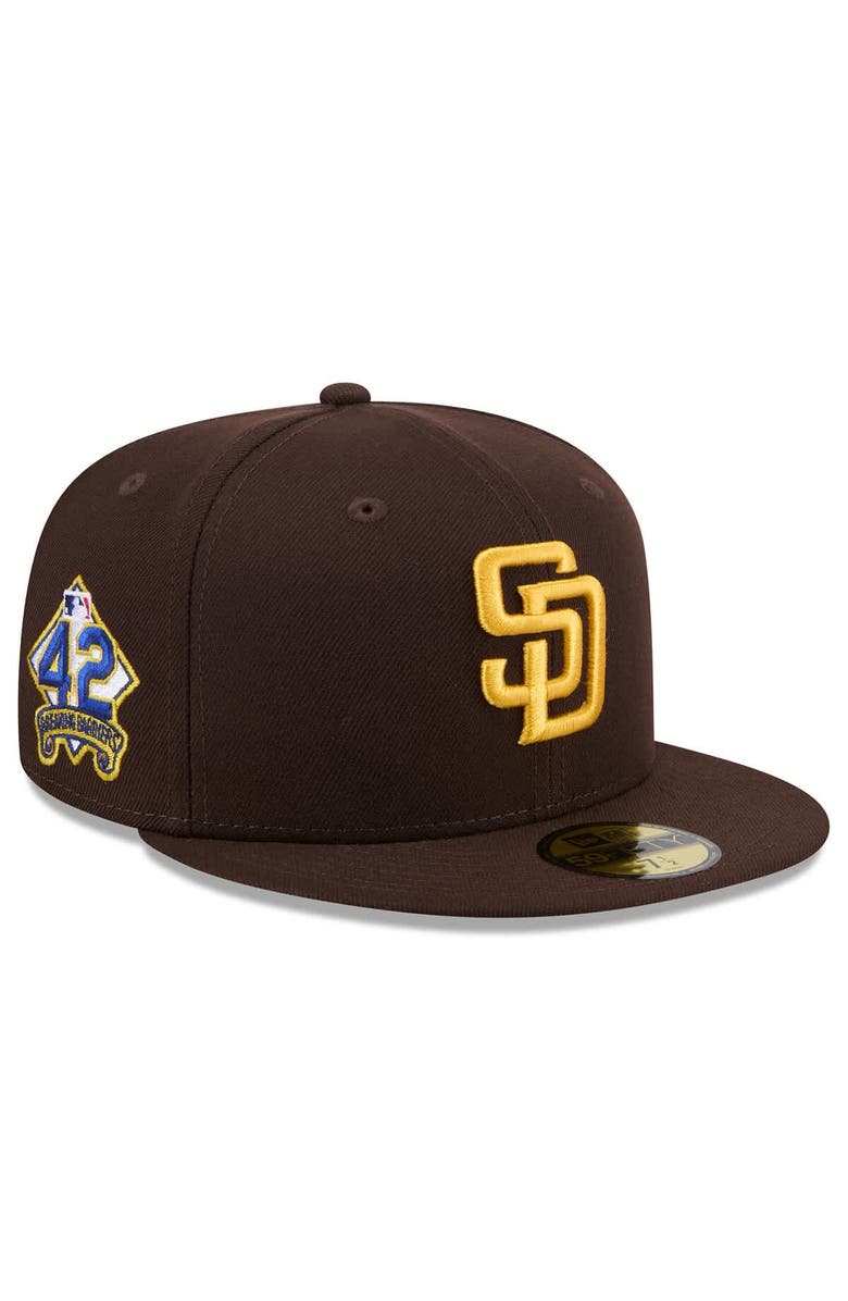 New Era Men's New Era  Brown San Diego Padres 2025 Jackie Robinson Day 59FIFTY Fitted Hat, Main, color, 