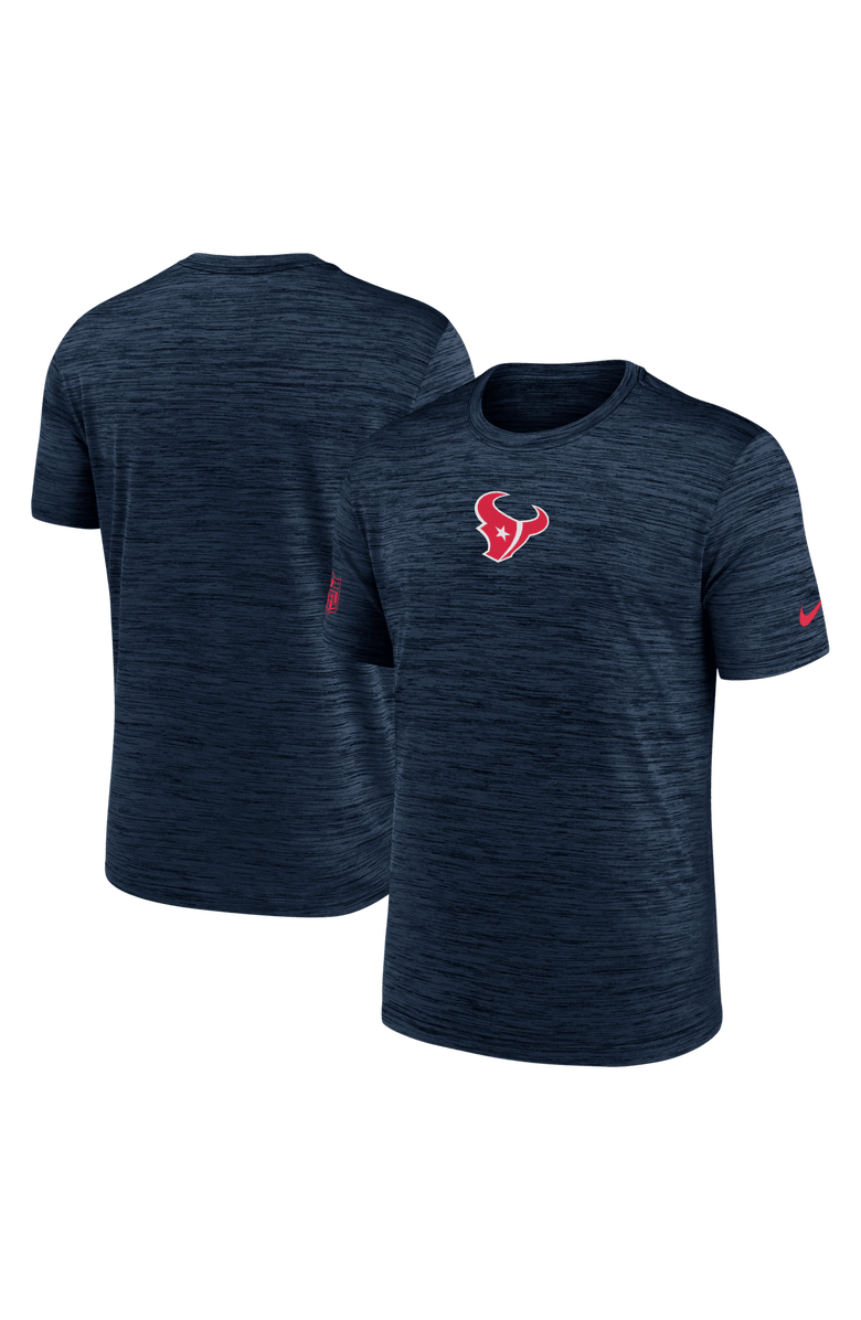 Nike Men's Nike Navy Houston Texans Big & Tall Sideline Velocity Performance T-Shirt, Main, color, Navy