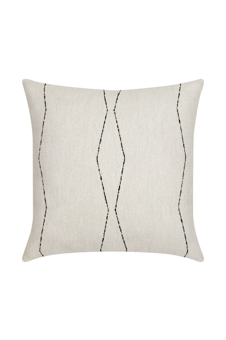 Oblique Ebony Textured Indoor & Outdoor Woven Accent Pillow, Main, color, Ebony