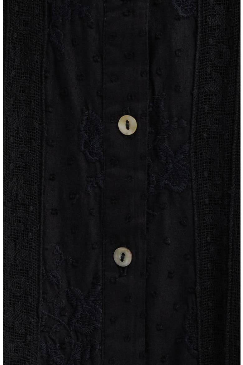 Araminta Lace Clip Dot Maxi Skirt, Alternate, color, BLACK