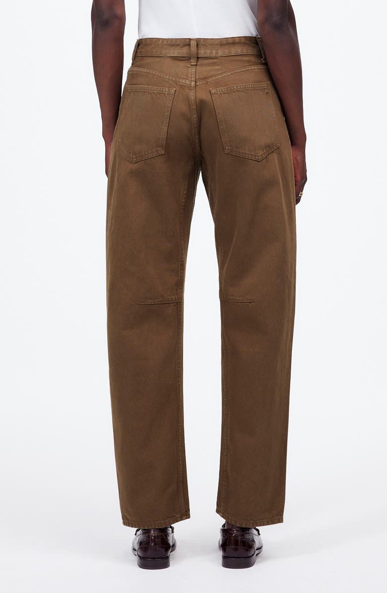 Madewell The Darted Barrel-Leg Jean, Alternate, color, Burnished Brown