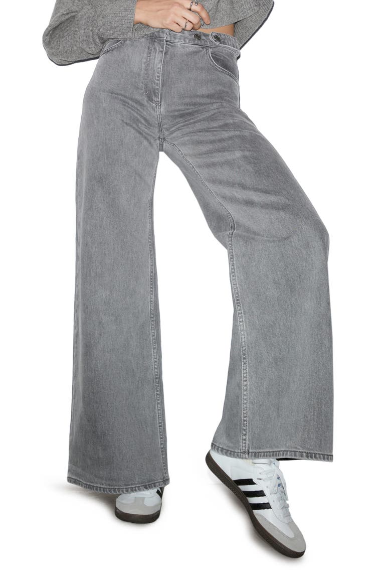 Wide Leg Jeans, Main, color, GREY WASH