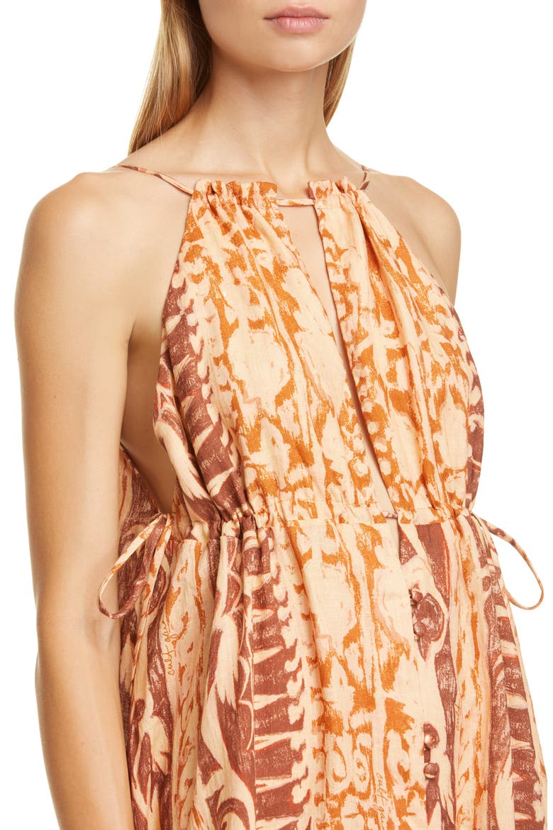 Agatha Linen Maxi Dress, Alternate, color, SPICE MULTI