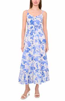 Halogen® Tie Front Tiered Maxi Dress