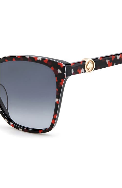 Kate Spade New York Amiyah 56mm Gradient Cat Eye Sunglasses In Purple/grey Shaded