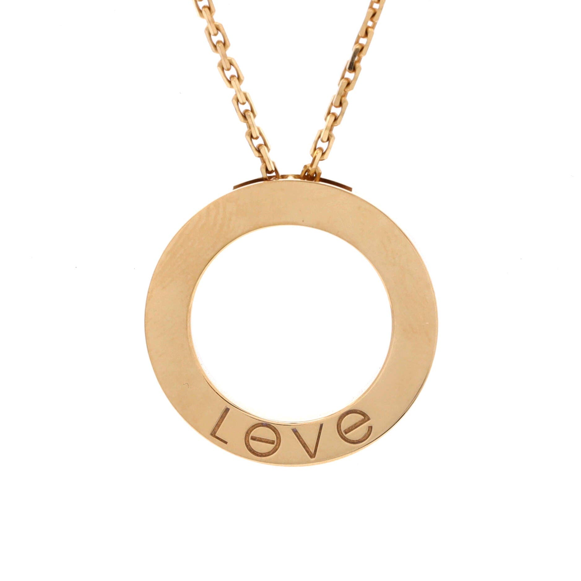 Love Pendant Necklace 18K Yellow Gold, Main, color, Metallic Gold
