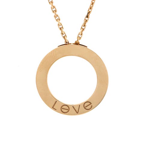 Love Pendant Necklace 18K Yellow Gold