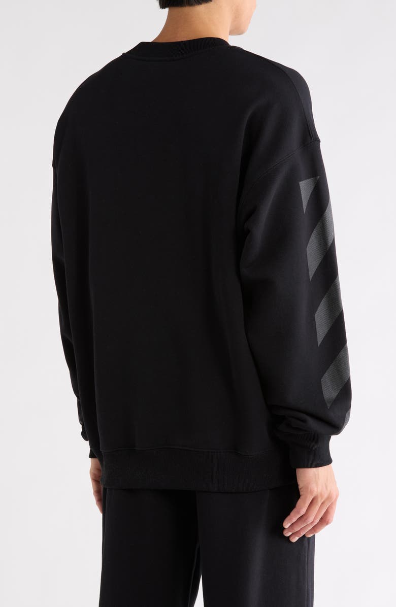 Off-White Cornely Diagonal Skate Graphic Sweatshirt, Alternate, color, Black-White