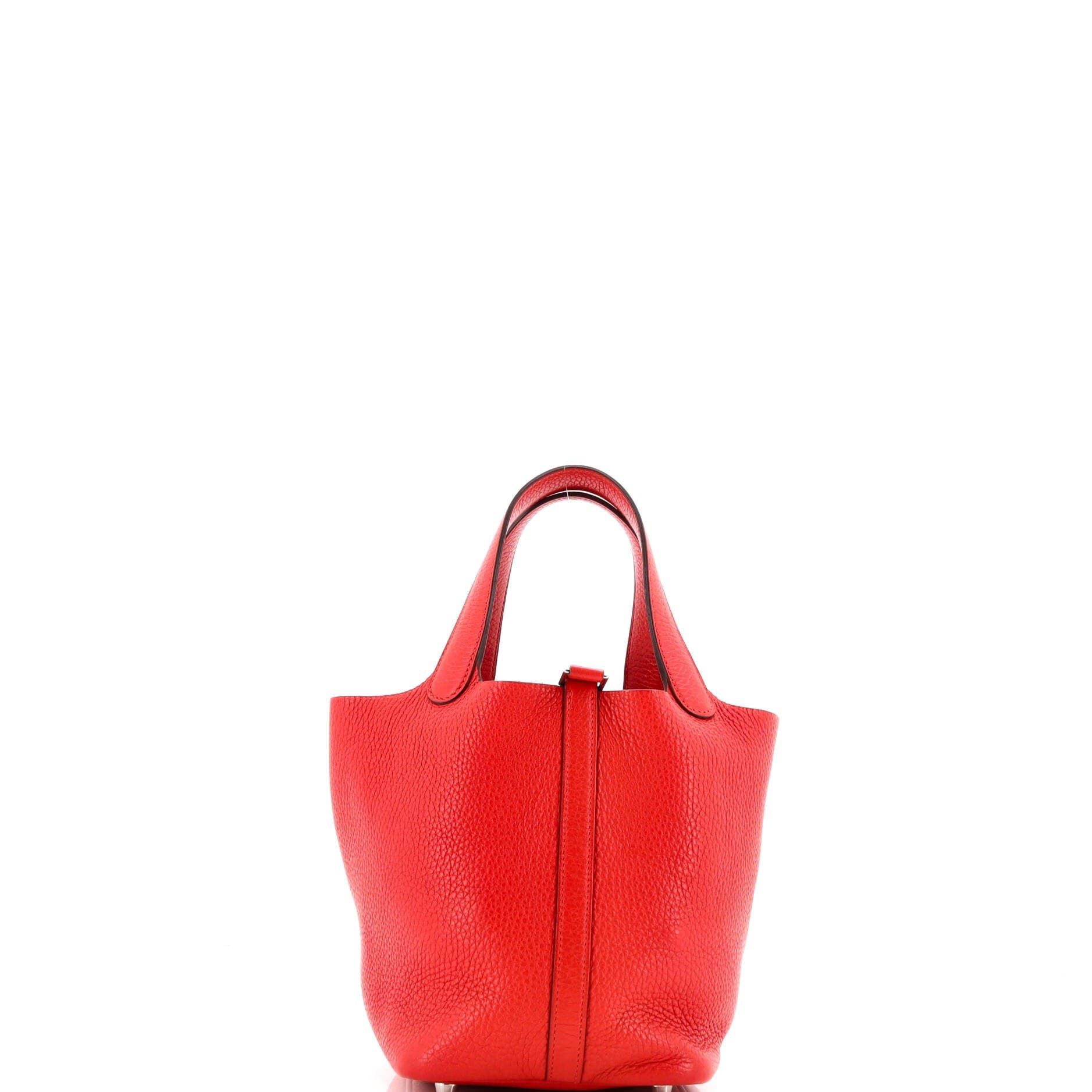 Pre-Owned Hermes Picotin Lock Bag Clemence PM, Alternate, color, Rouge Tomate