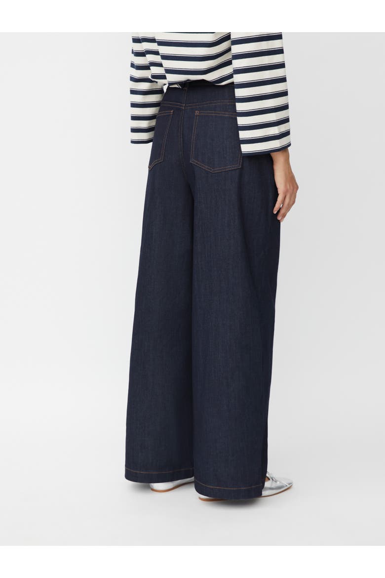 Wide Leg Button Fastening Jeans, Alternate, color, Dark Denim