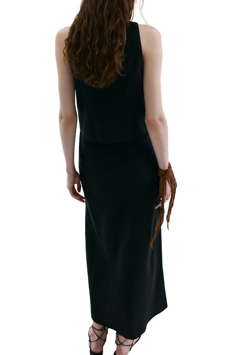 Toggle Closure Vest, Alternate, color, BLACK