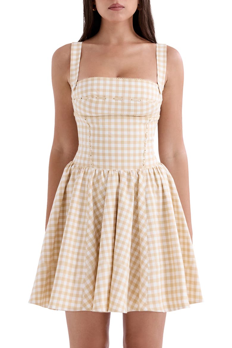 Isadora Sleeveless Fit & Flare Minidress, Alternate, color, GINGERBREAD