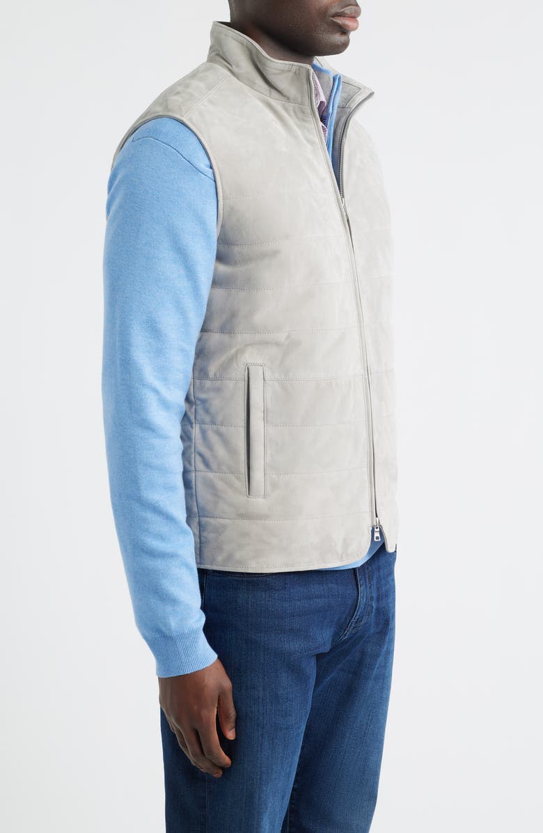 Peter Millar Crown Crafted Featherweight Suede Vest, Alternate, color, British Grey