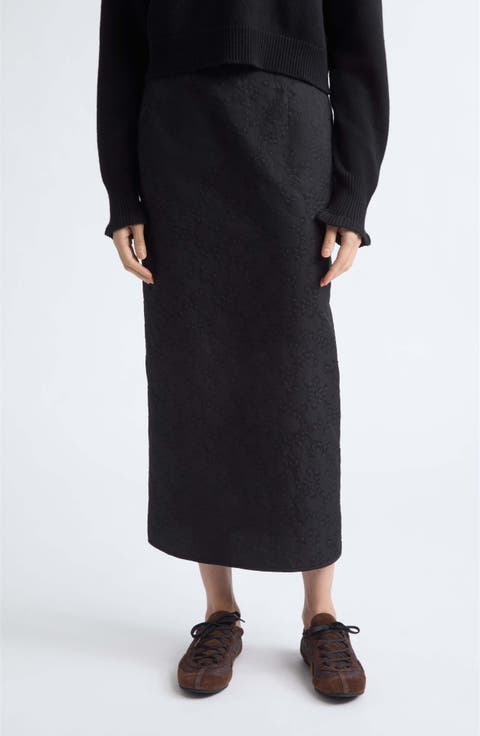 Uka Cotton Blend Matelassé Skirt