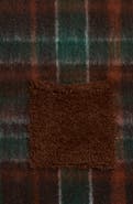 Steve Madden Plaid Scarf with Faux Fur Pockets