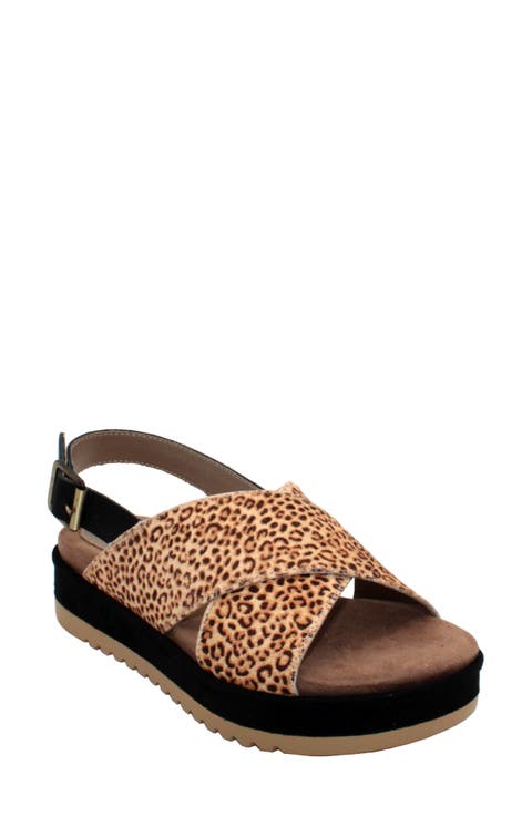 Calabar Genuine Calf Hair Platform Sandal (Women)