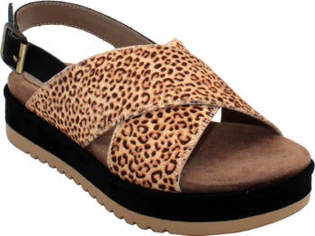 Calabar Genuine Calf Hair Platform Sandal