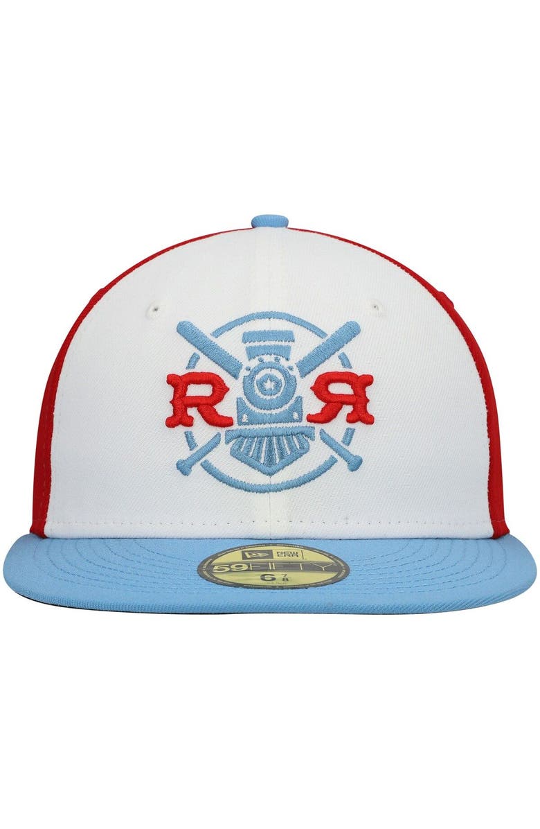 New Era Men's New Era White Round Rock Express Authentic Collection Team Alternate 59FIFTY Fitted Hat, Alternate, color, White