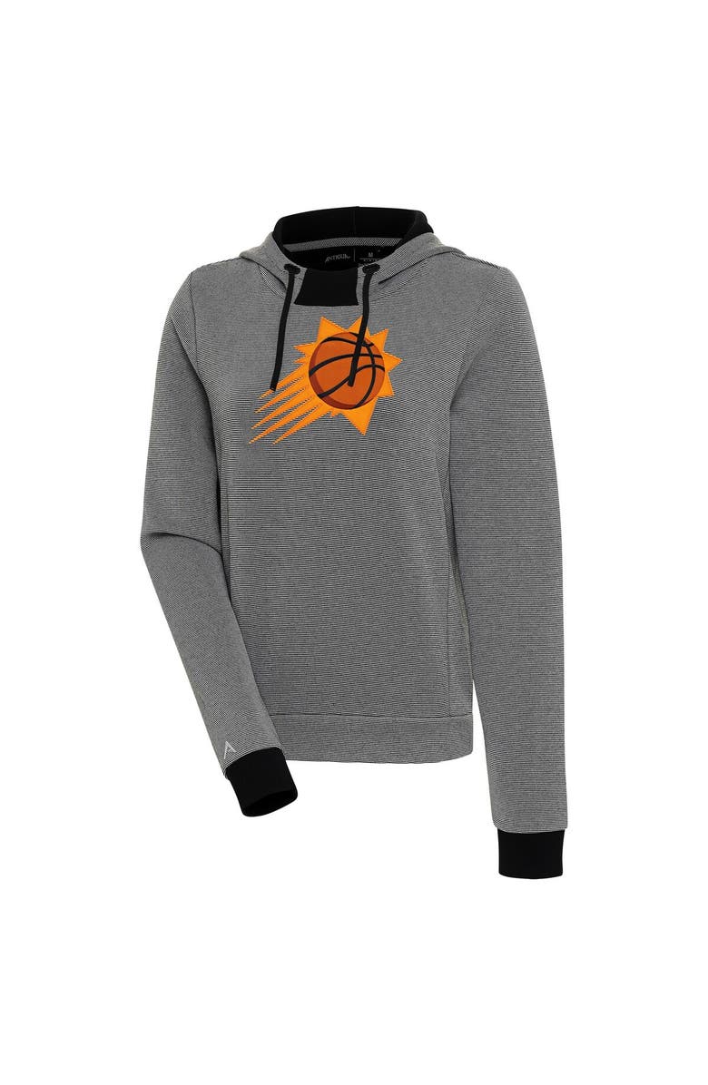 ANTIGUA Women's Antigua Black Phoenix Suns Axe Bunker Tri-Blend Pullover Hoodie, Main, color,