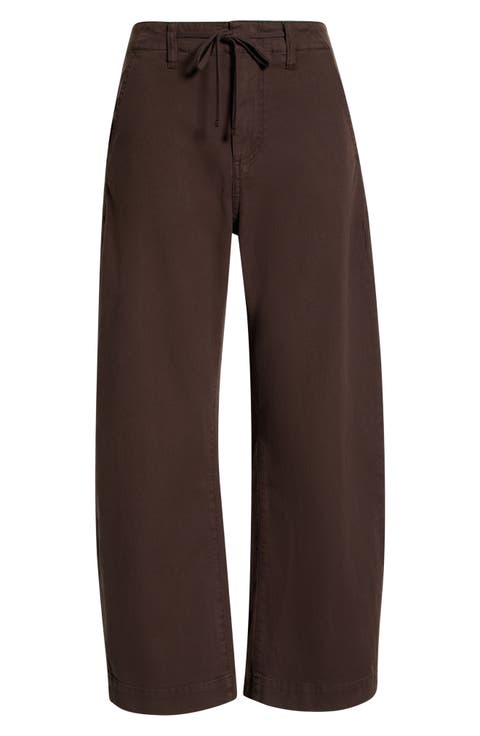 Arellia Drawstring High Waist Ankle Barrel Pants