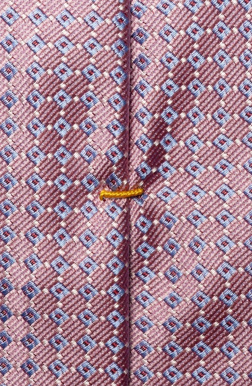 Eton Neat Geometric Silk Tie In Pink