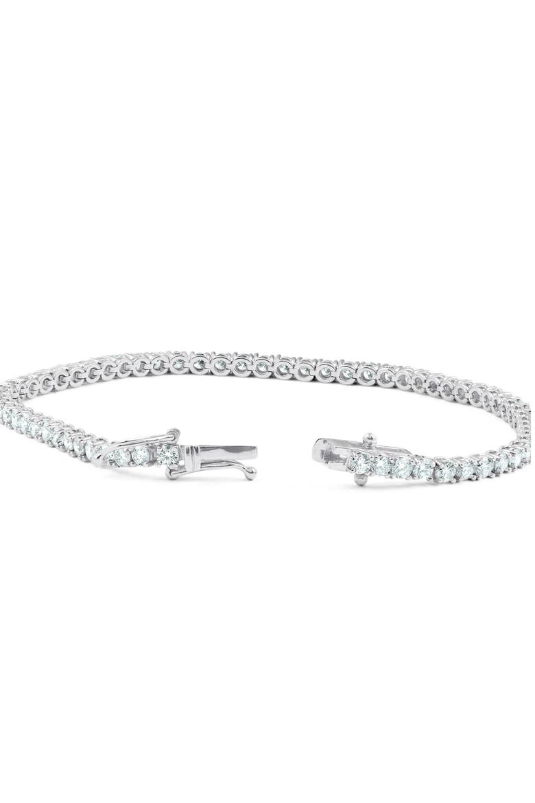 5 Carat TW Round Cut Lab Grown Diamond Tennis Bracelet 14k Gold Lab Grown, Alternate, color, 14k White Gold