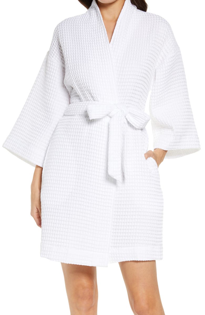 Nordstrom Short Waffle Knit Robe, Main, color, 