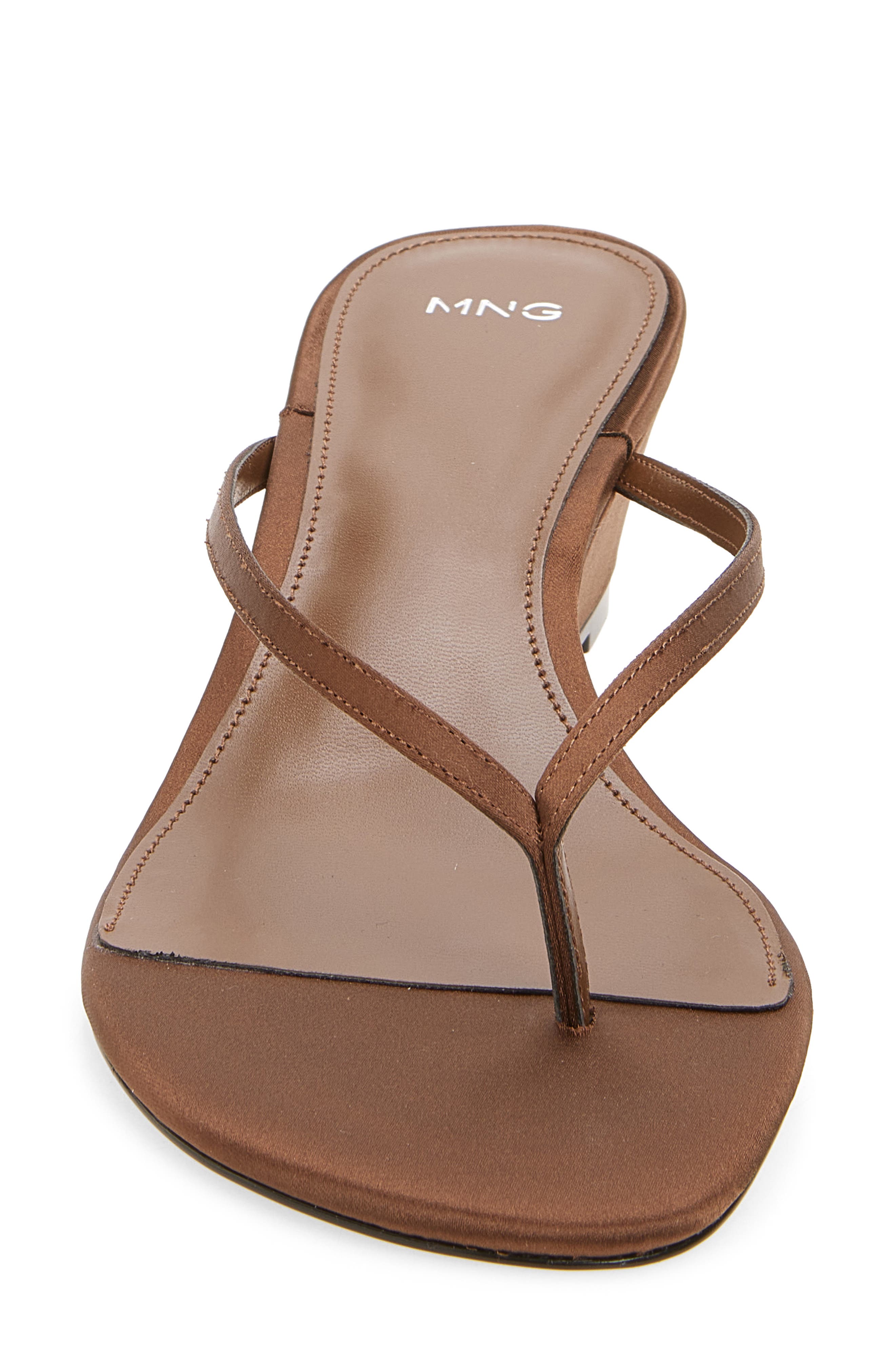 MANGO Bombay Wedge Sandal, Alternate, color, Chocolate