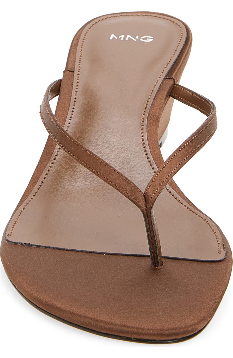 MANGO Bombay Wedge Sandal, Alternate, color, Chocolate