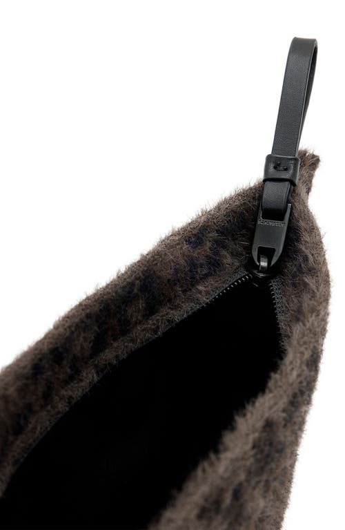 Allsaints Izzy Leopard Faux Fur Clutch
