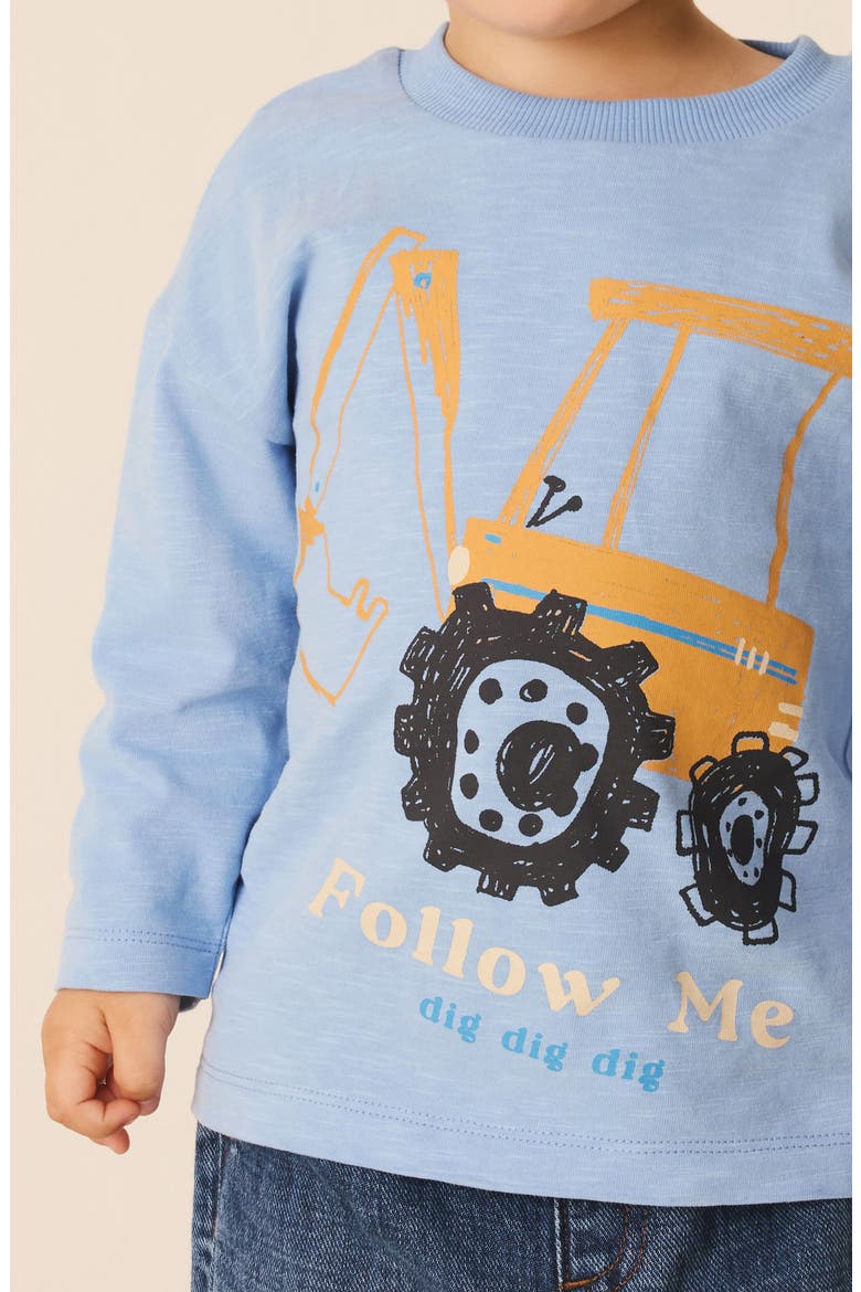 Kids' Follow Me Digger T-Shirt, Alternate, color, BLUE
