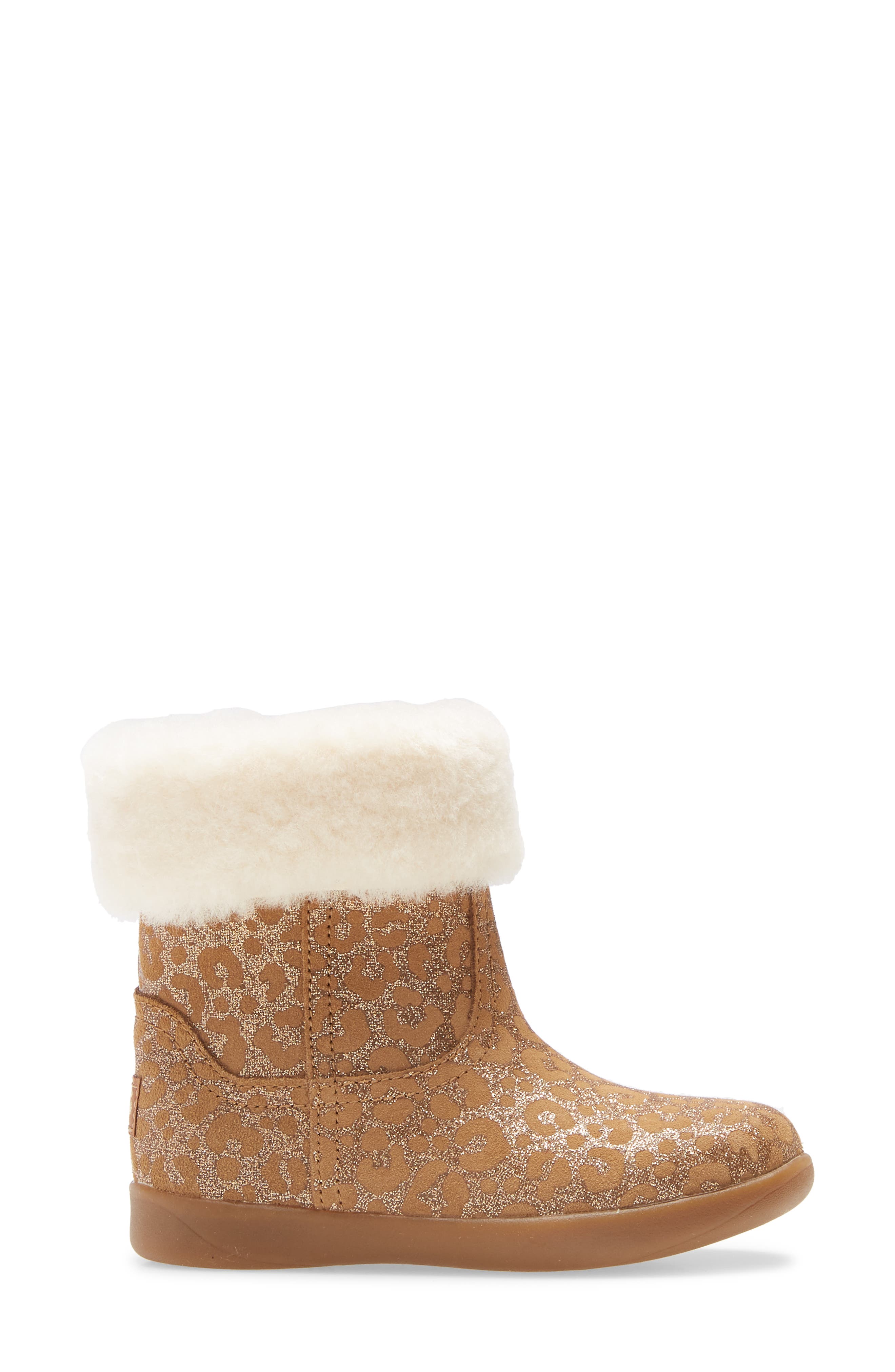 UGG<sup>®</sup> UGG Jorie II Glitter Leopard Genuine Shearling Boot, Alternate, color, 