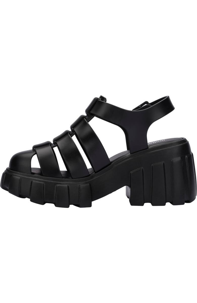 Melissa Megan Platform Fisherman Sandal, Alternate, color, Black