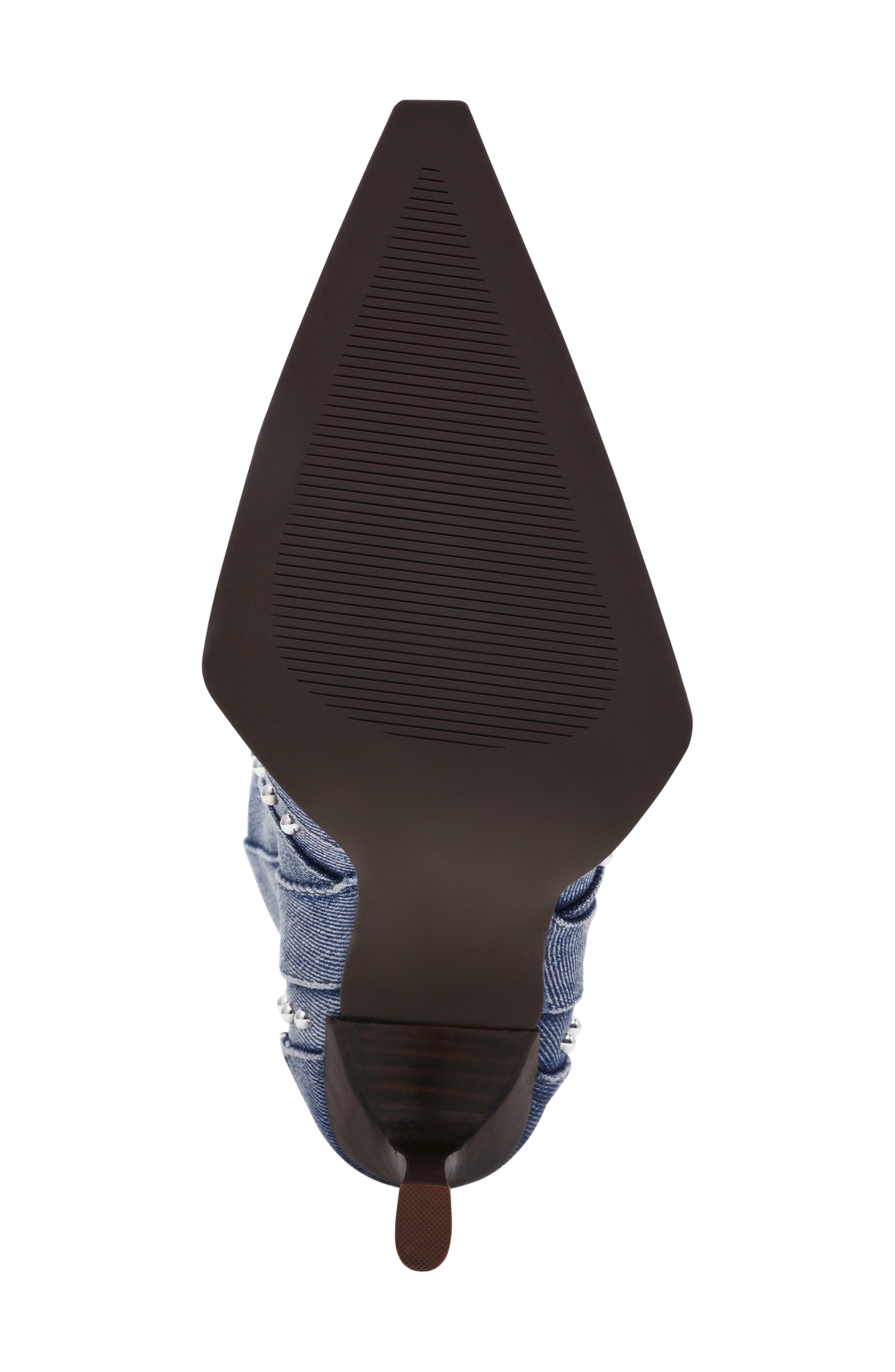 Steve Madden Kylar Studded Western Boot, Alternate, color, Denim