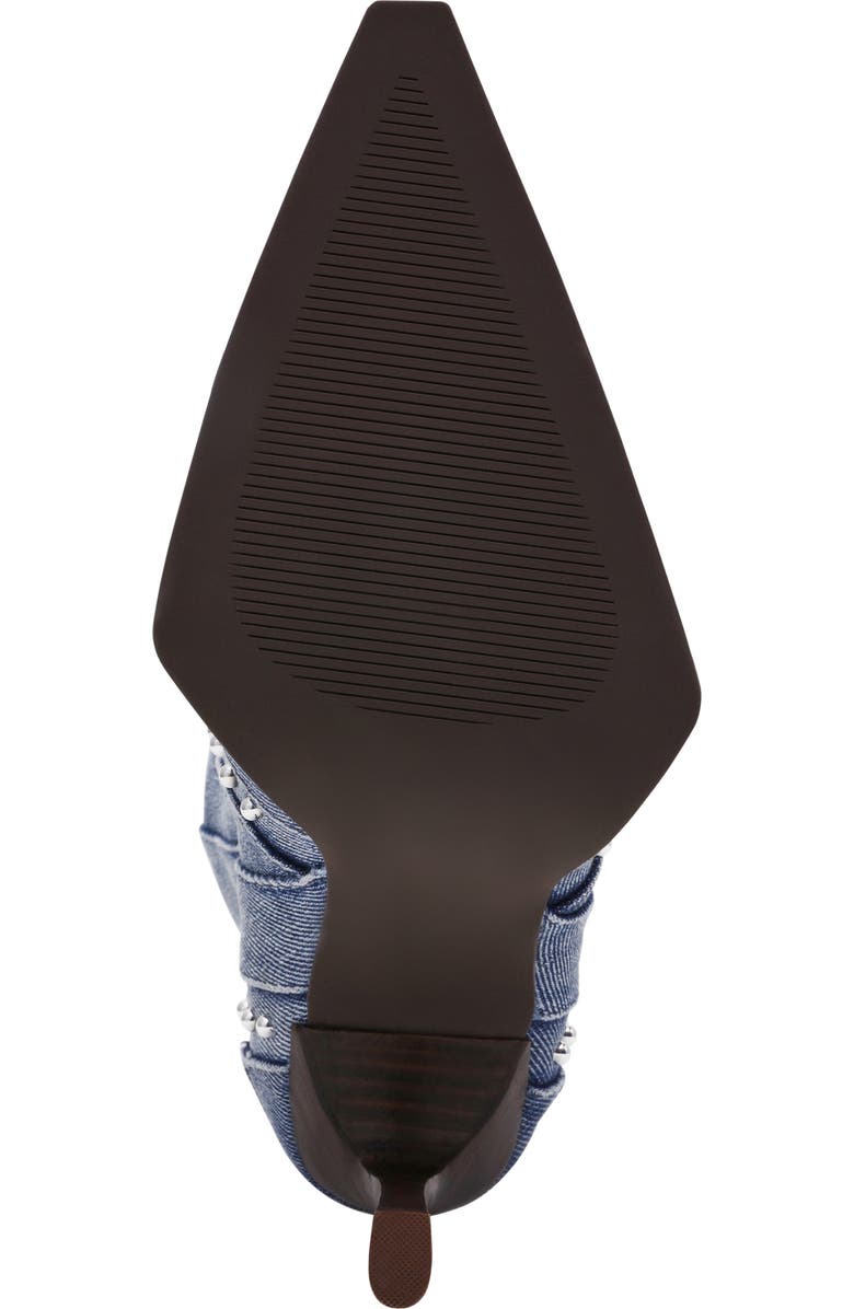 Steve Madden Kylar Studded Western Boot, Alternate, color, Denim