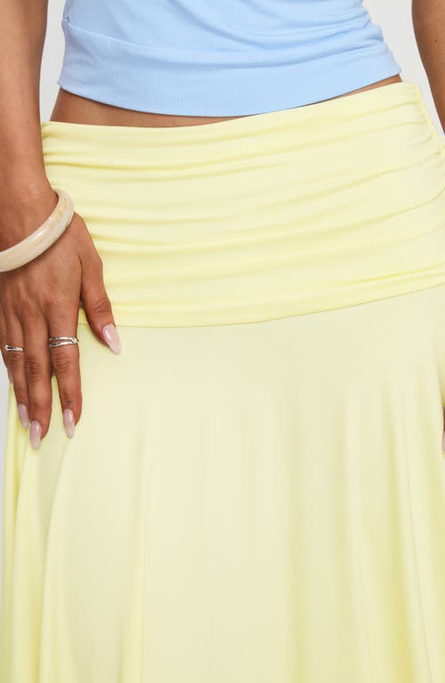 Princess Polly Symphonia Asymmetric Midi Skirt In Yellow