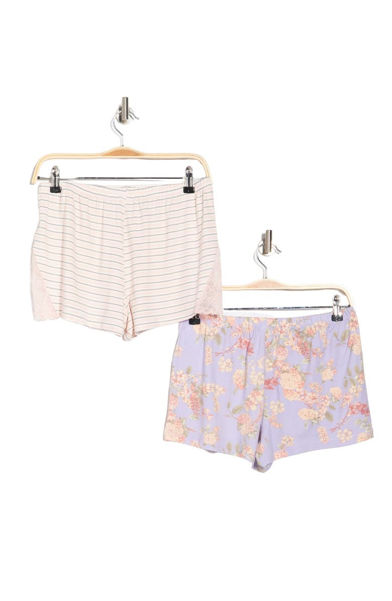 Flora By Flora Nikrooz Printed Pajama Shorts - Set of 2, Main, color, 
