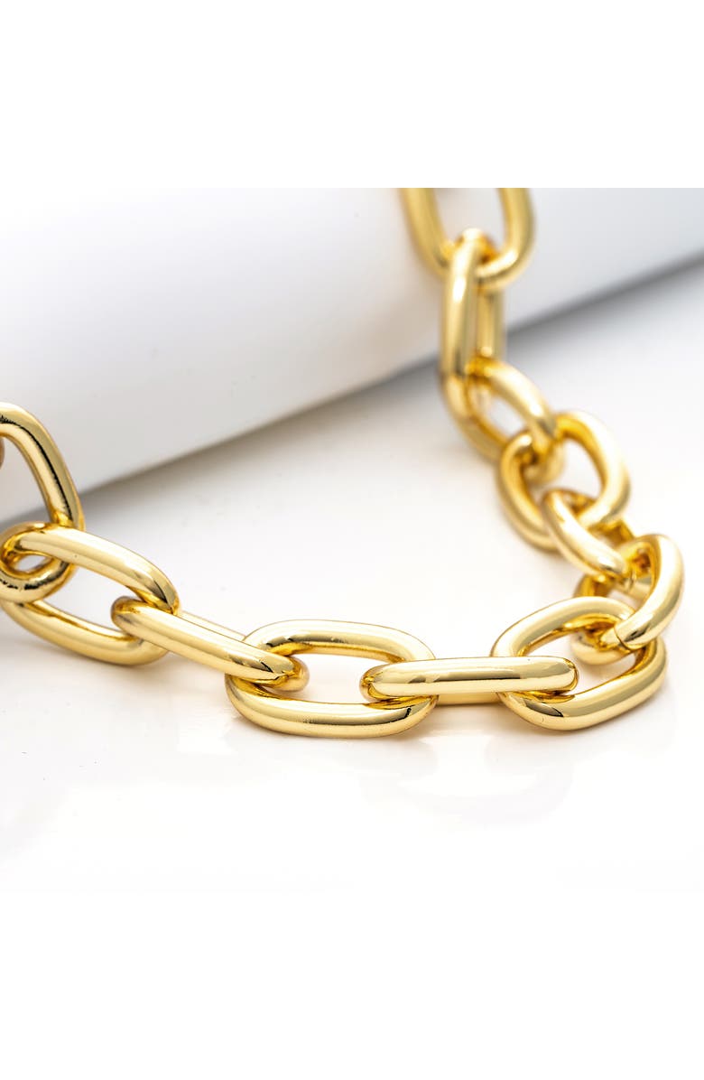 RIVKA FRIEDMAN 18K Gold Clad Oval Link Chain Necklace, Alternate, color, 18K Gold Clad