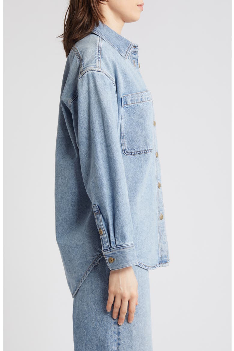 Oversize Denim Button-Up Shirt, Alternate, color, INVERMERE WASH