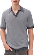 rag & bone Harvey Chevron Johnny Collar Polo