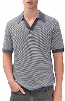 rag & bone Harvey Chevron Johnny Collar Polo
