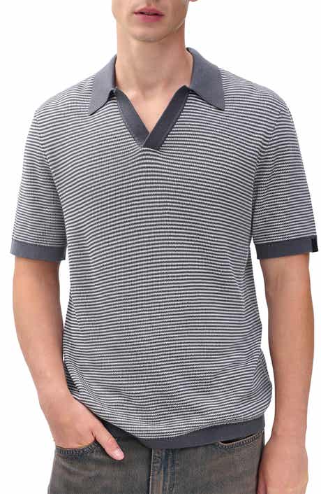rag & bone Harvey Chevron Johnny Collar Polo