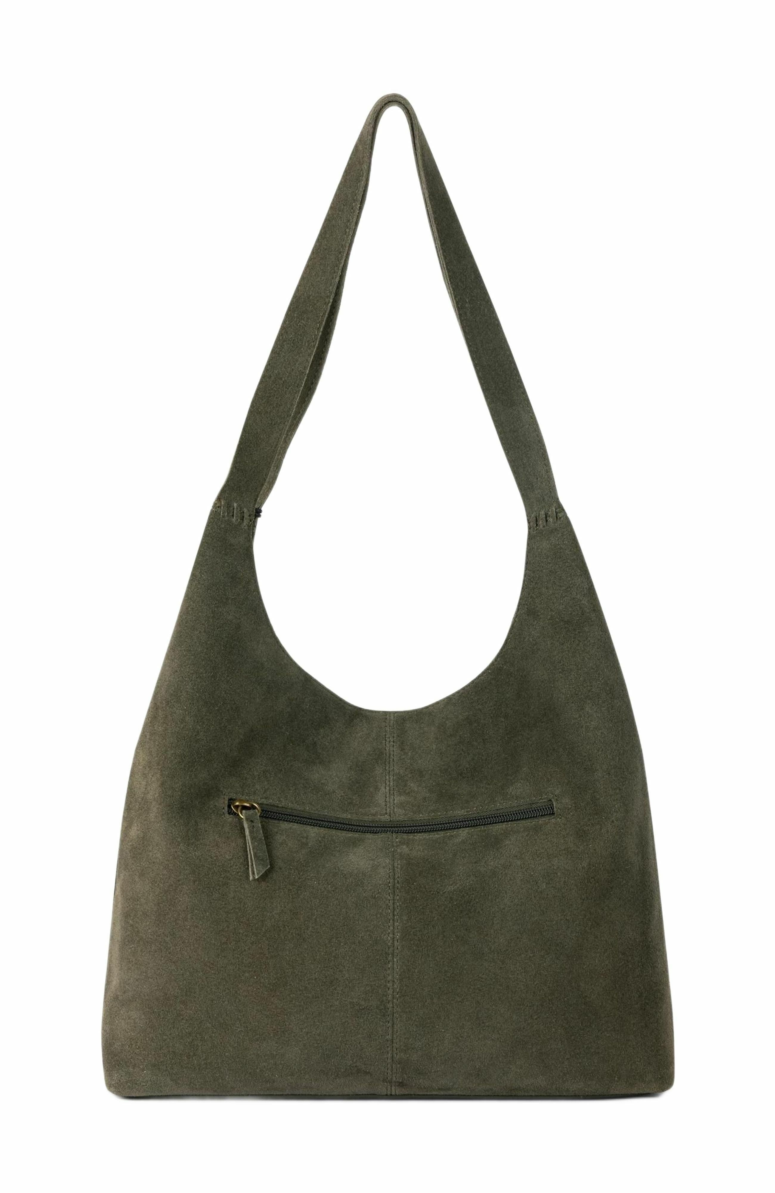 Huntley Hobo Bag, Alternate, color, Moss Suede