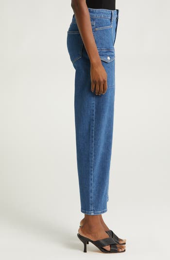 Alexis High Waist Tapered Cargo Jeans