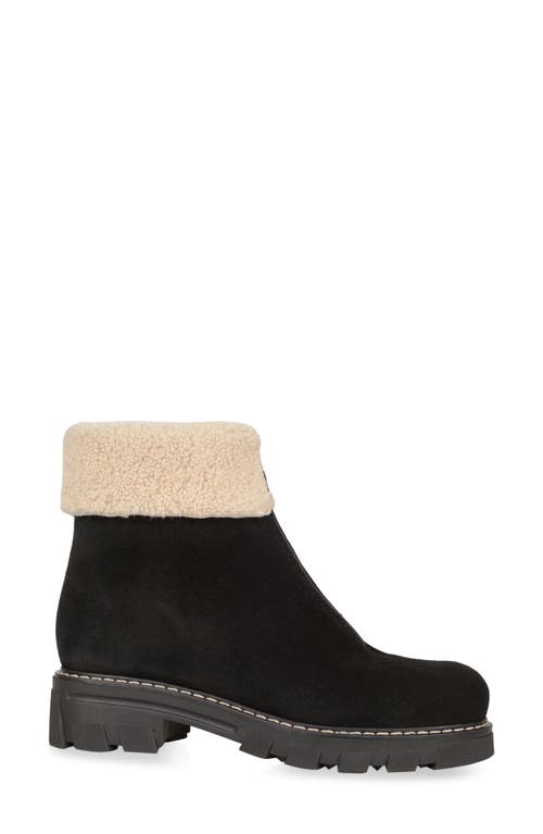La Canadienne Abba Genuine Shearling Lined Waterproof Bootie In Black
