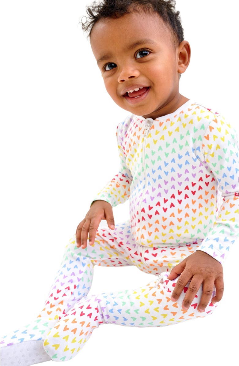 Primary Baby Organic Zip Footie, Alternate, color, 